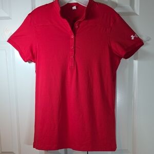 Under Armour Women's Corporate Performance Polo 2.0 in red Size S